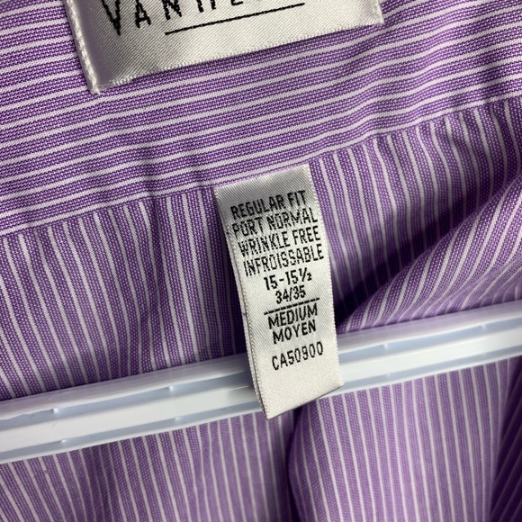 Van Huesen Purple Pinstripe Dress Shirt - Picture 2 of 3